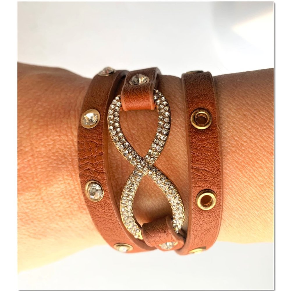 Infinity Wrap Bracelet Brown New